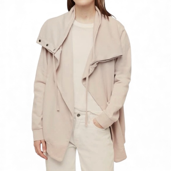 All Saints Jackets & Blazers - All Saints Brooke Knit Jacket Sz M Womens Snap Hood Open Cardigan Oversized
